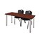 Kee Rectangle Tables > Training Tables > Kee Table & Chair Sets, 72 W, 24 L, 29 H, Cherry MT7224CHBPCM47BK - alternate 1